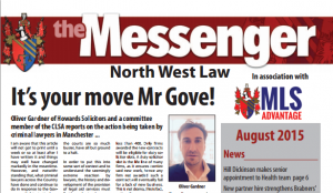 Oliver Gardner, Howards Solicitors in Manchester Law Society Messenger